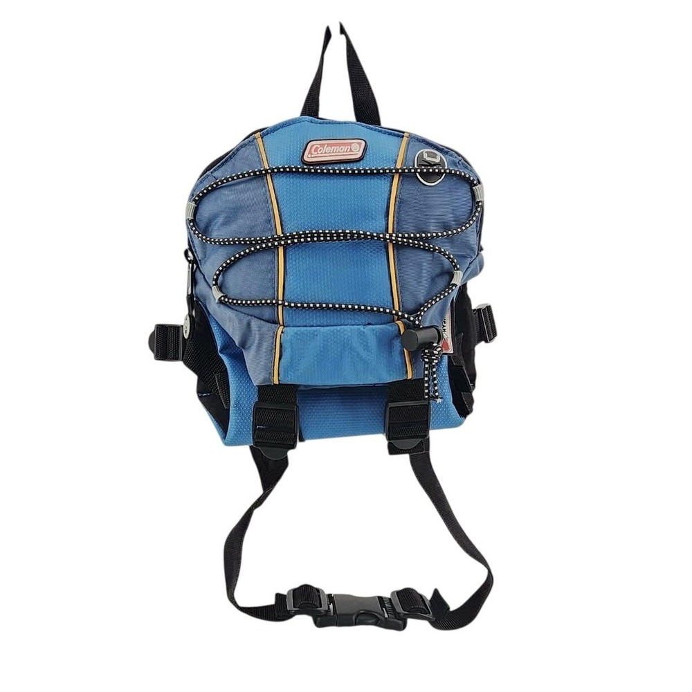 Coleman Blue Grey Hiking Waist Pack Lumbar Bag‎ Adjustable Strap Bungee Cord